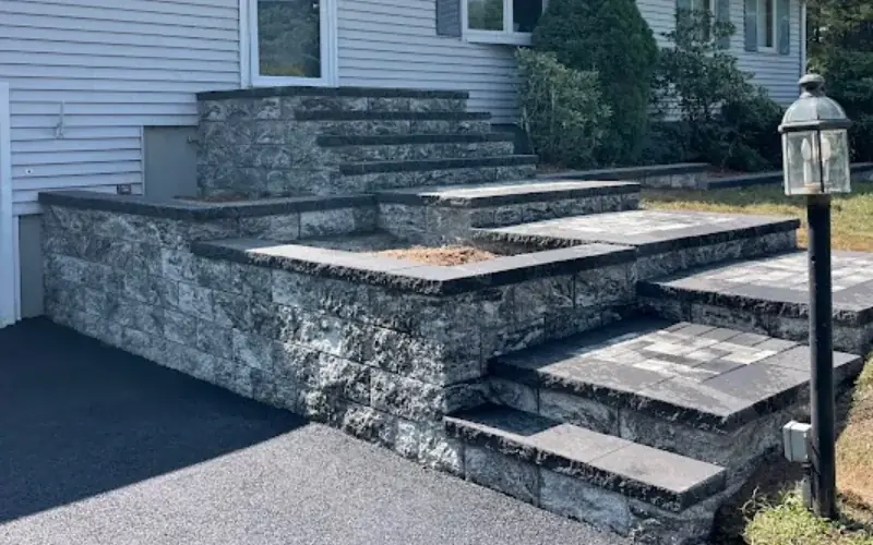 Front stair masonry near Boston MA