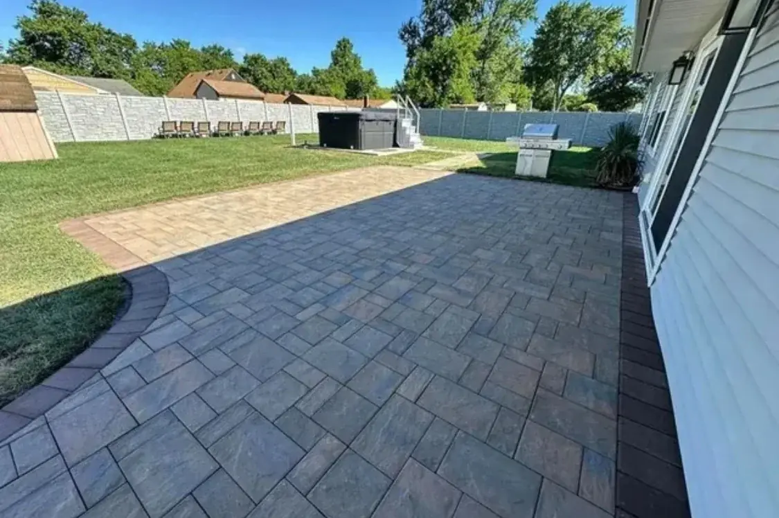 Paver patio walkway near Boston MA