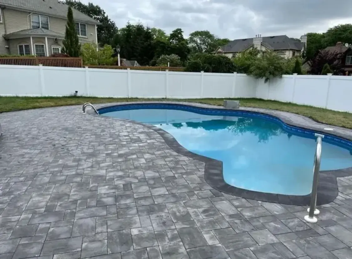 Pool paver patio near Boston MA